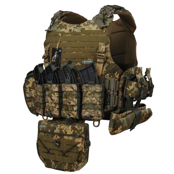 Плитоноска Warmor Gen.4 Max Пиксель + 9 підсумків  Хижак