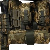 Плитоноска Warmor Gen.4 Max Піксель + Захист шиї, плечей та 10 підсумків Койот