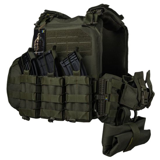 Плитоноска ARES Gen.2 МАХ ОЛИВА + 7 підсумків