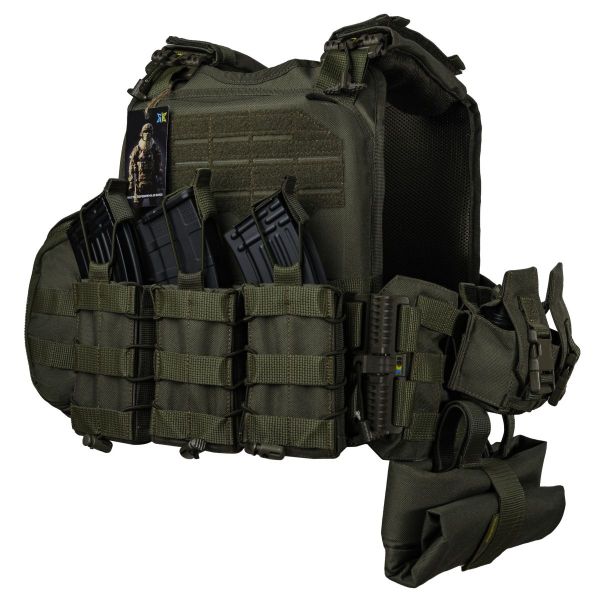 Плитоноска ARES Gen.2 МАХ ОЛИВА + 7 підсумків