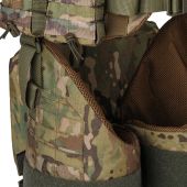Комплект пояс WARBELT з м'яким балістичним захистом, захистом ніг за 1 класом ДСТУ та 4-ма підсумками під магазини АК. Мультикам