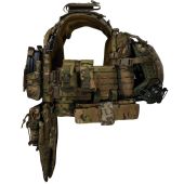 Преміум плитоноска Warmor Gen.5 PRO MAX з модульним балістичним фартухом для захисту паху. Мультикам. МУЛЬТИКАМ
