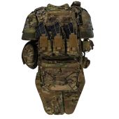 Преміум плитоноска Warmor Gen.5 PRO MAX з захистом шиї та плечей і балістичний фартух. МУЛЬТИКАМ. КОЙОТ