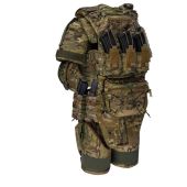 Плитоноска Warmor Gen. 5 в максимальній комплектації: балістичний захист шиї, плеч, боковин, паху, фартуху, поясу і ніг ХИЖАК