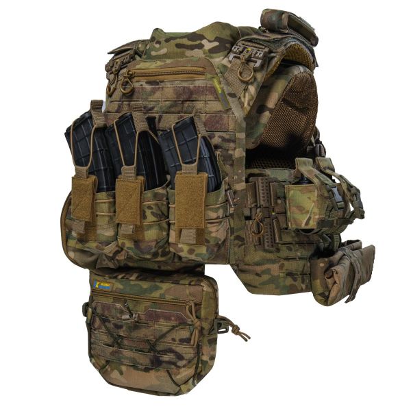 Преміум плитоноска Warmor Gen.5 PRO MAX з захистом шиї. МУЛЬТИКАМ. КОЛИВА
