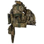 Преміум плитоноска Warmor Gen.5 PRO MAX з захистом шиї та плечей і балістичний фартух. Піксель ММ14. Койот