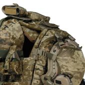 Преміум плитоноска Warmor Gen.5 PRO MAX з захистом шиї та плечей і балістичний фартух. Піксель ММ14. Койот