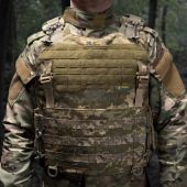 Тактична плитоноска Warmor Gen.4 піксель зі збільшеною площею захисту та швидким бічним і верхнім скиданням (без плит)
