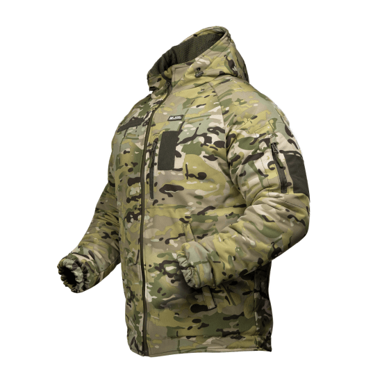 Зимова тактична куртка Soft Shell із утеплювачем Omni-Heat Global Ballistics Мультикам L