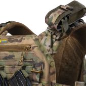 Бронежилет 6 класу Warmor gen.3 Pro Max з додатковим балістичним захистом 1 класу боків, паху + балістичний фартух збільшеного розміру та суперлегкими керамічними бронеплитами (2,5 кг). Мультикам. Чорна