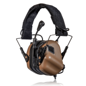 Тактичні навушники EARMOR M32 з універсальним кріпленням Койот