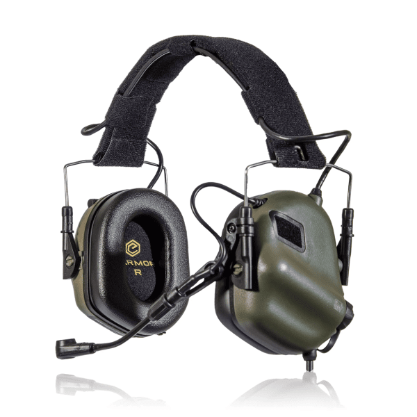 Тактичні навушники EARMOR M32 з універсальним кріпленням Олива