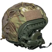 Тактичний шолом FAST WENDY (олива) в кавері з оригінальными навушниками Earmor M32/M31 та кріпленням «чебурашка»