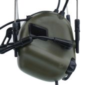 Тактичні навушники EARMOR M32 з універсальним кріпленням Олива