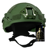 Шолом MICH 2000 Mid Cut Assault Shell Helmet NIJ IIIA олива