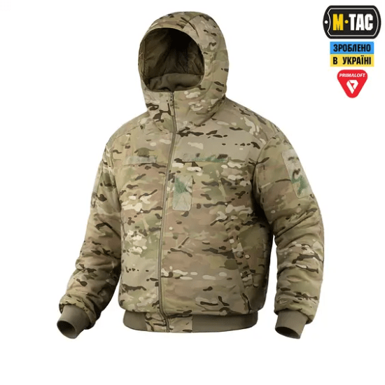 Куртка зимова M-Tac MA-1 Hooded Military Primaloft. Мультикам M/R
