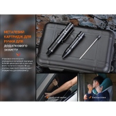 Тактична ручка з ліхтариком Fenix T6 Чорний Синий