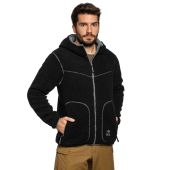 Двостороння флісова куртка IANOS SHERPA 2-в-1 Чорна M