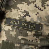 Шеврон “Група крові А(2) Rh (+)” Олива