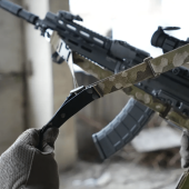 Ремінь збройовий триточковий RAGNAROK з широким наплічником KRAKEN carbine. Мультикам