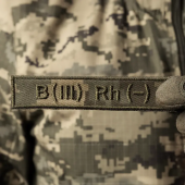 Шеврон “Група крові В(3) Rh (-)”  піксель