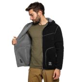 Двостороння флісова куртка IANOS SHERPA 2-в-1 Чорна M
