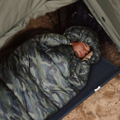 Спальний мішок Naturehike M320 з капюшоном  зелений камуфляж, лівий