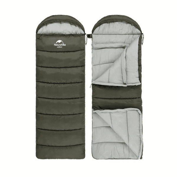 Спальник з капюшоном правий (1°C) Naturehike U350  Зелений