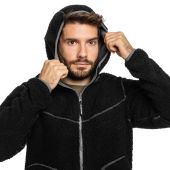 Двостороння флісова куртка IANOS SHERPA 2-в-1 Чорна M