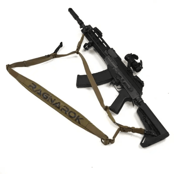 Ремінь збройовий RAGNAROK триточковий з широким наплічником KRAKEN carbine. Койот