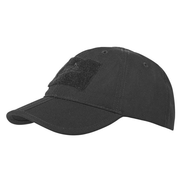 Тактична кепка Складна Helikon PolyCotton Ripstop  Чорна