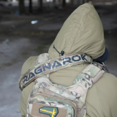 Ремінь збройовий триточковий RAGNAROK з широким наплічником KRAKEN carbine. Мультикам